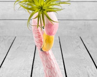 Ceramic Flamingo Head Vase