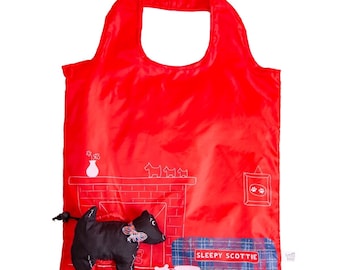 Sass and Belle Foldable Shopping Bag Fox Dog Sun