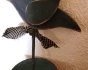 Wood Crow pick for your Country Primitive decor