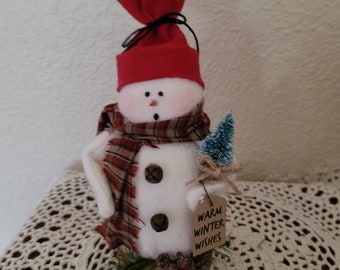 Snowman gift for her small snowman decor country snowman primitive snowman