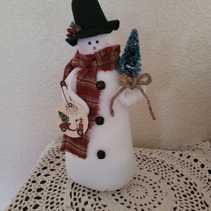 Snowman gift for her primitive snowman decor country snowman gift for Christmas snowman snowman winter decor