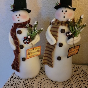 Snowman christmas decoration primitive snowman country snowman winter decor