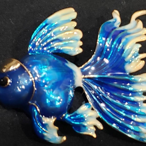 Beautiful Blue Fish Brooch