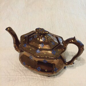 Copper Luster Tea Pot