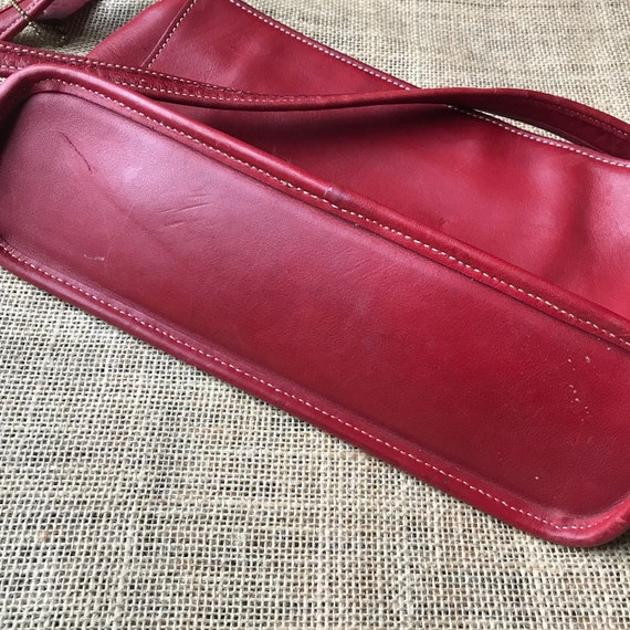 Red leather Coach Bag