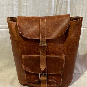 Leather backpack