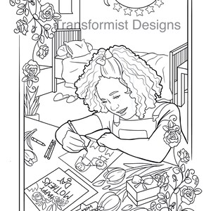 PDF Coloring Page Mother and Daughter Bond