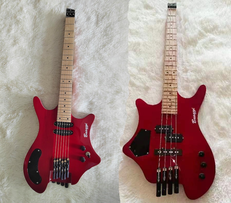 4 String Short Scale Bass / 6 String Headless Neck Thru Busuyi Guitar Etsy