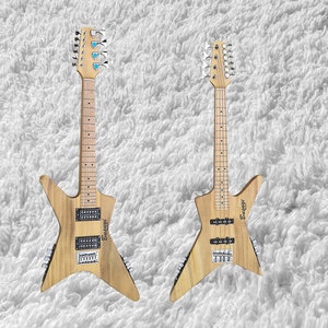 Bajo de escala corta de 4 cuerdas / Combo de 6 cuerdas Busuyi Guitarra (Lefty)