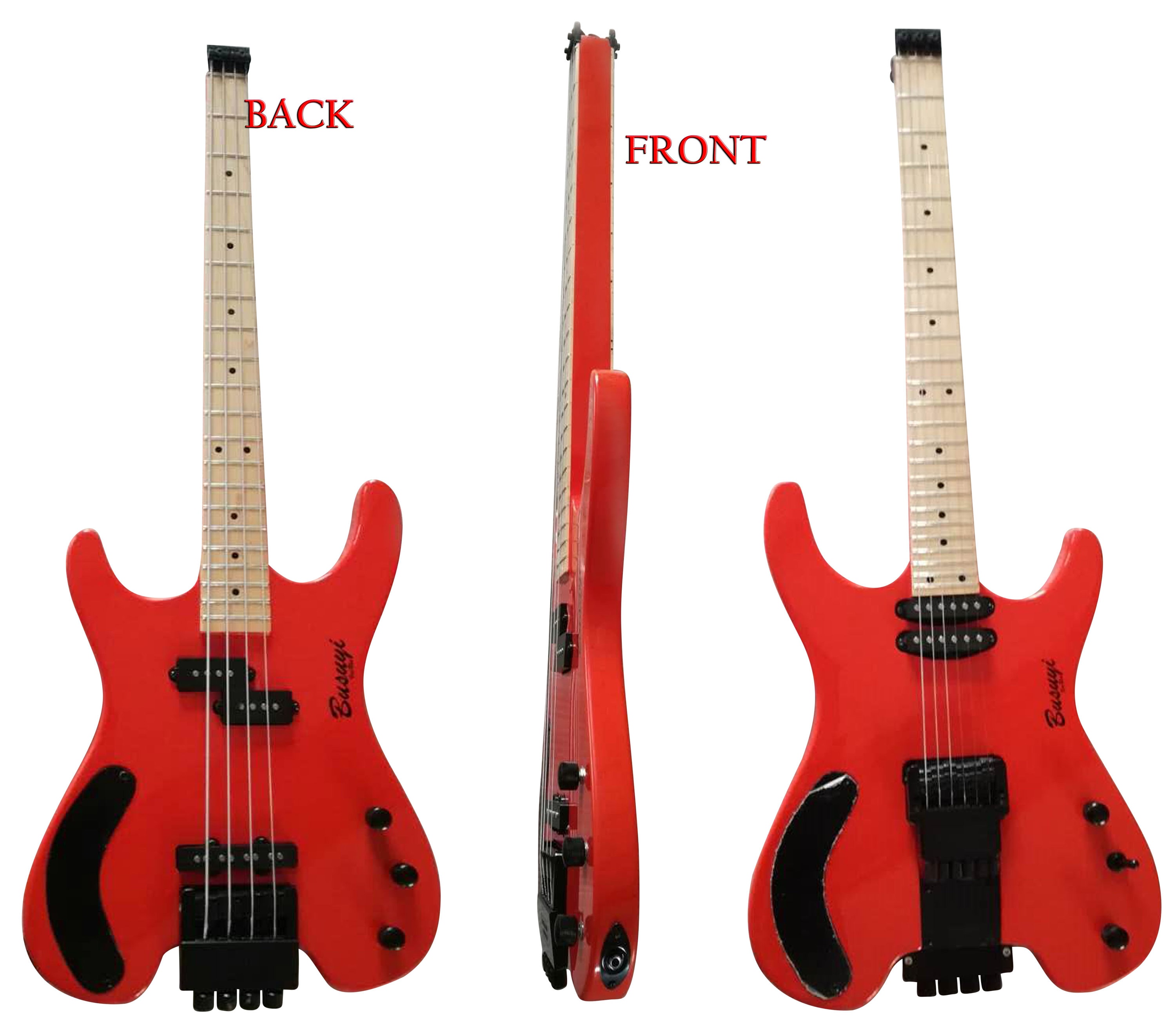 4 String Short Scale Bass/ 6 String Lead Headless, 2 in 1 Busuyi Guitar.  Veeres. 