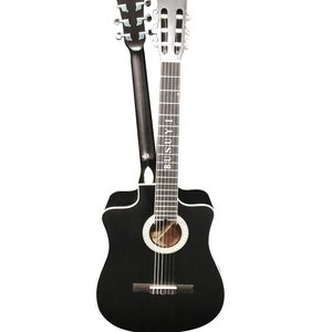 Acoustic Double Sided 6 String / 6 String Classical Combo 2020 Busuyi Guitar with XLR Black
