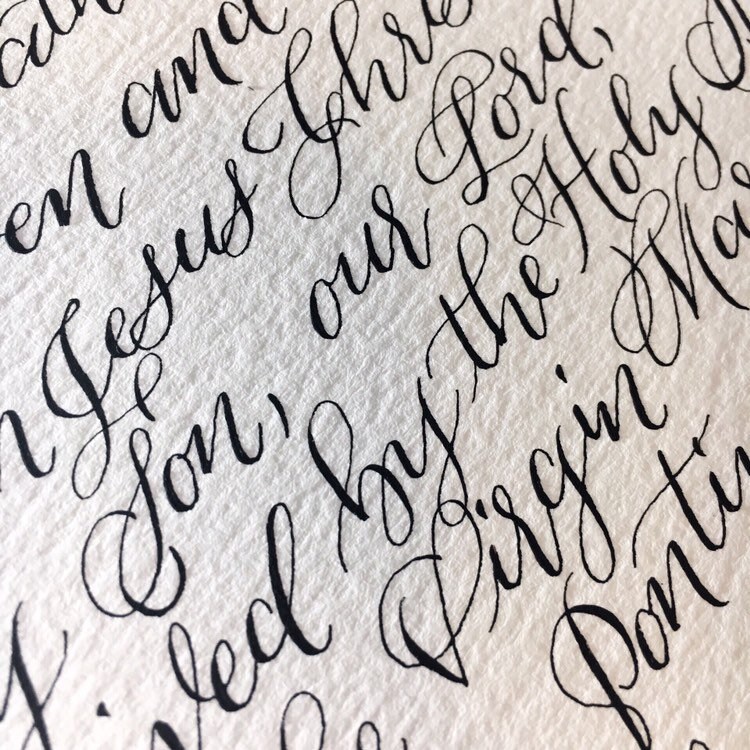 Custom Calligraphy Print / Medium - 11x14 / Calligraphy Letter ...