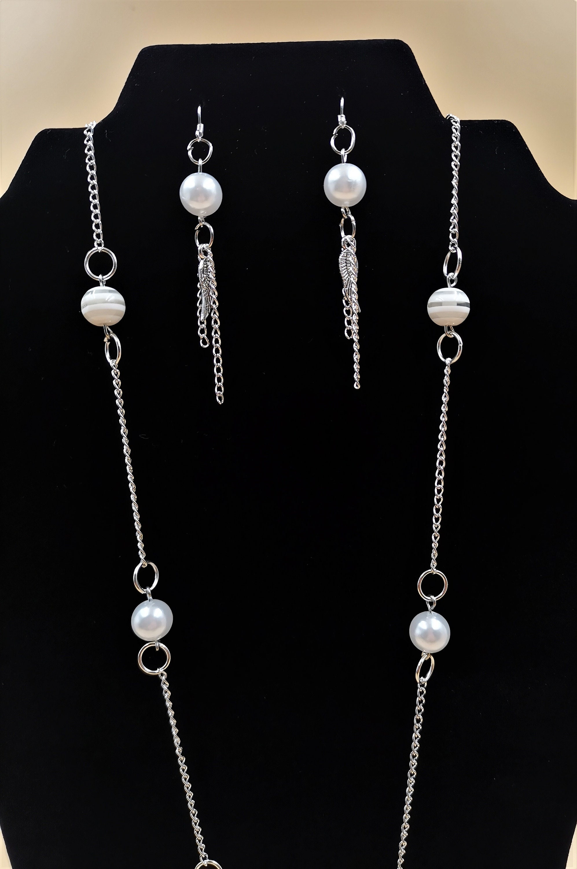 Delight White Angel Wings Jewellery Set Handmade | Etsy