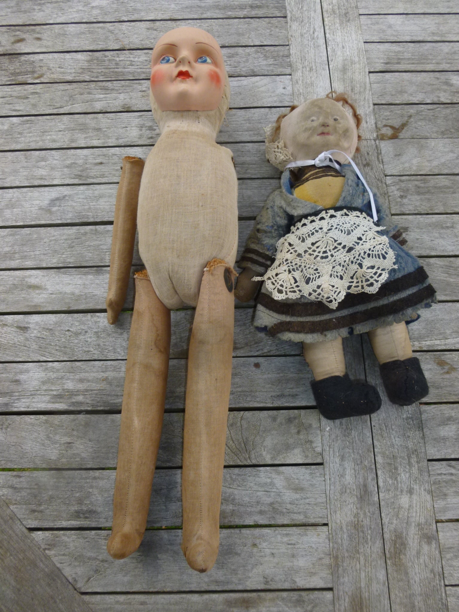 2 mu ecos antiguos de tela rellenos de paja para restaurar Etsy