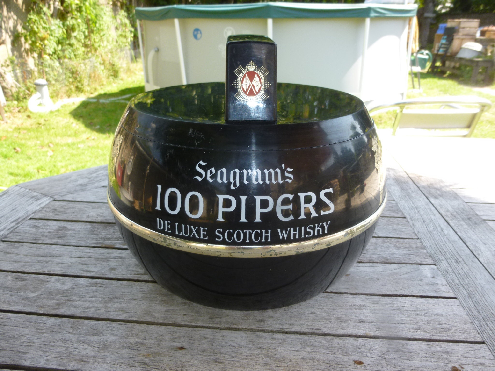 Bac à Glaçons Publicitaire Seagram's 100 Pipers Whisky Vintage