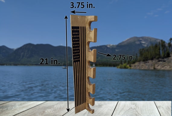 Wall Mounted Fishing Rod Holder Multiple Designs 
