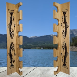 Wooden Fishing Rod Holder 