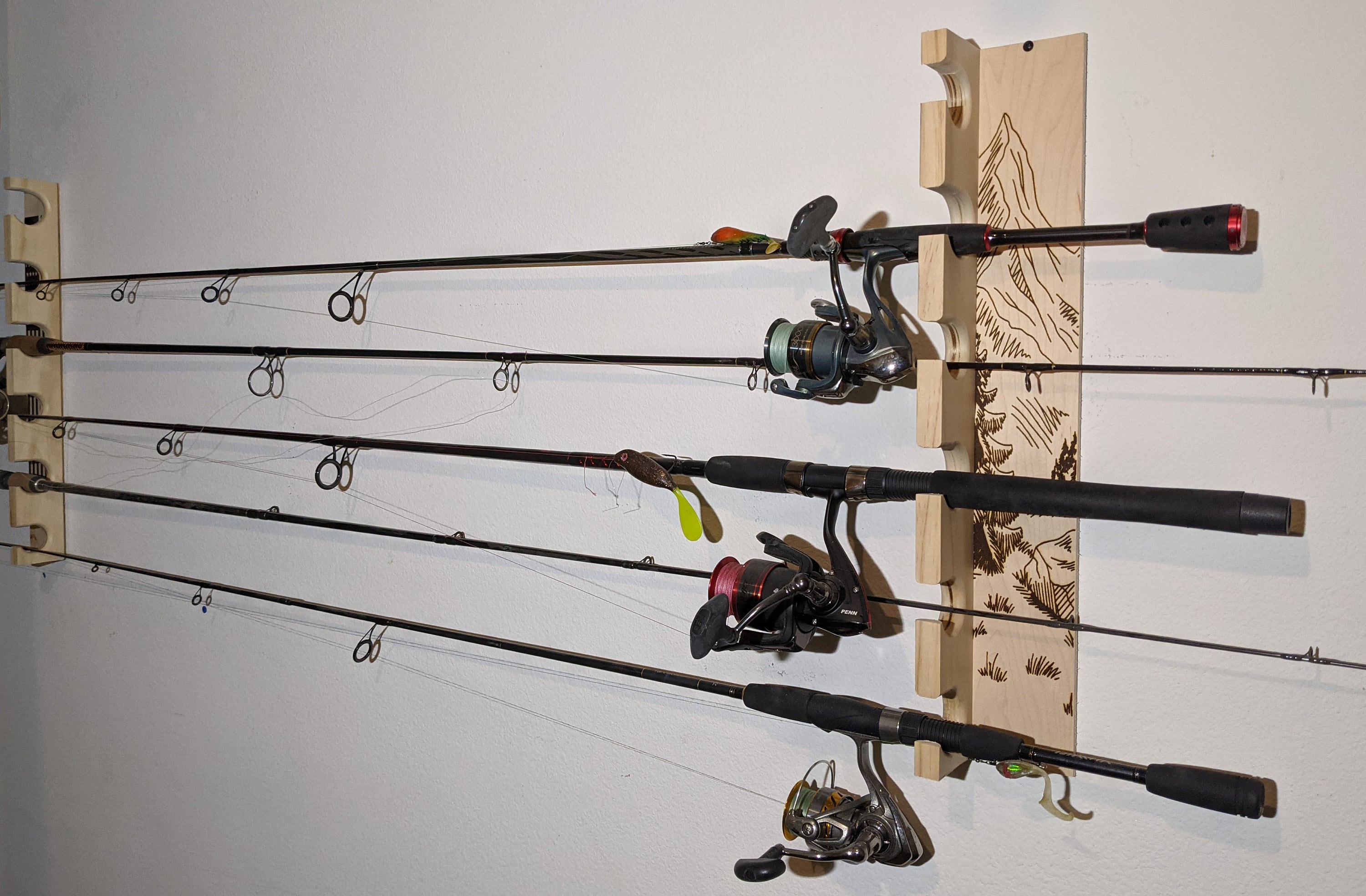 Fly Fishing Rod Holder 6 Poles 