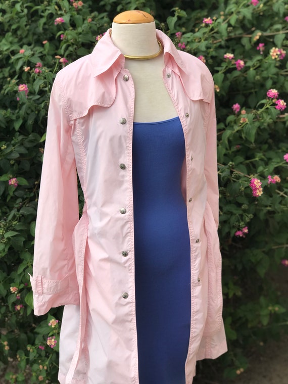 JOOP! Trench Coat, Pink, 1980s Coat, Nylon Trench
