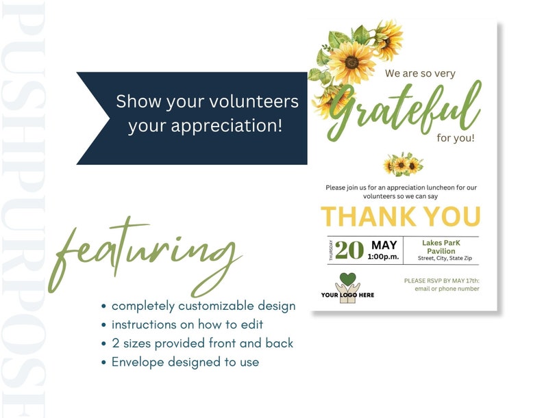 Volunteer Appreciation Lunch Invitation Nonprofit, Volunteer ...
