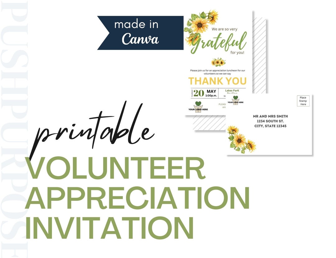 Volunteer Appreciation Lunch Invitation Nonprofit, Volunteer ...