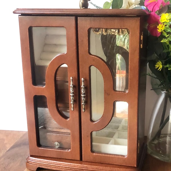 Vintage Mele Jewellery Box: 1980s Solid Wood, Velvet Lined Storage - Excellent Gift Condition - Gift Wrapping Included - Nextday Despatch