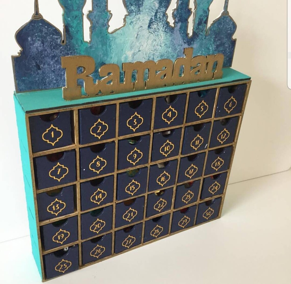 Wooden Ramadan Advent Calendar Etsy