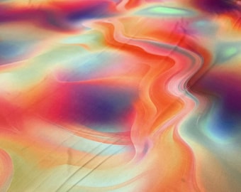 Bright Multi Colour Super Soft Print Stretch Fabric