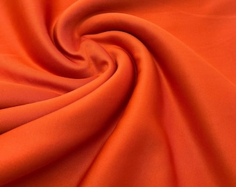 Orange Plain Scuba 4 Way Stretch Smooth Jersey Fabric
