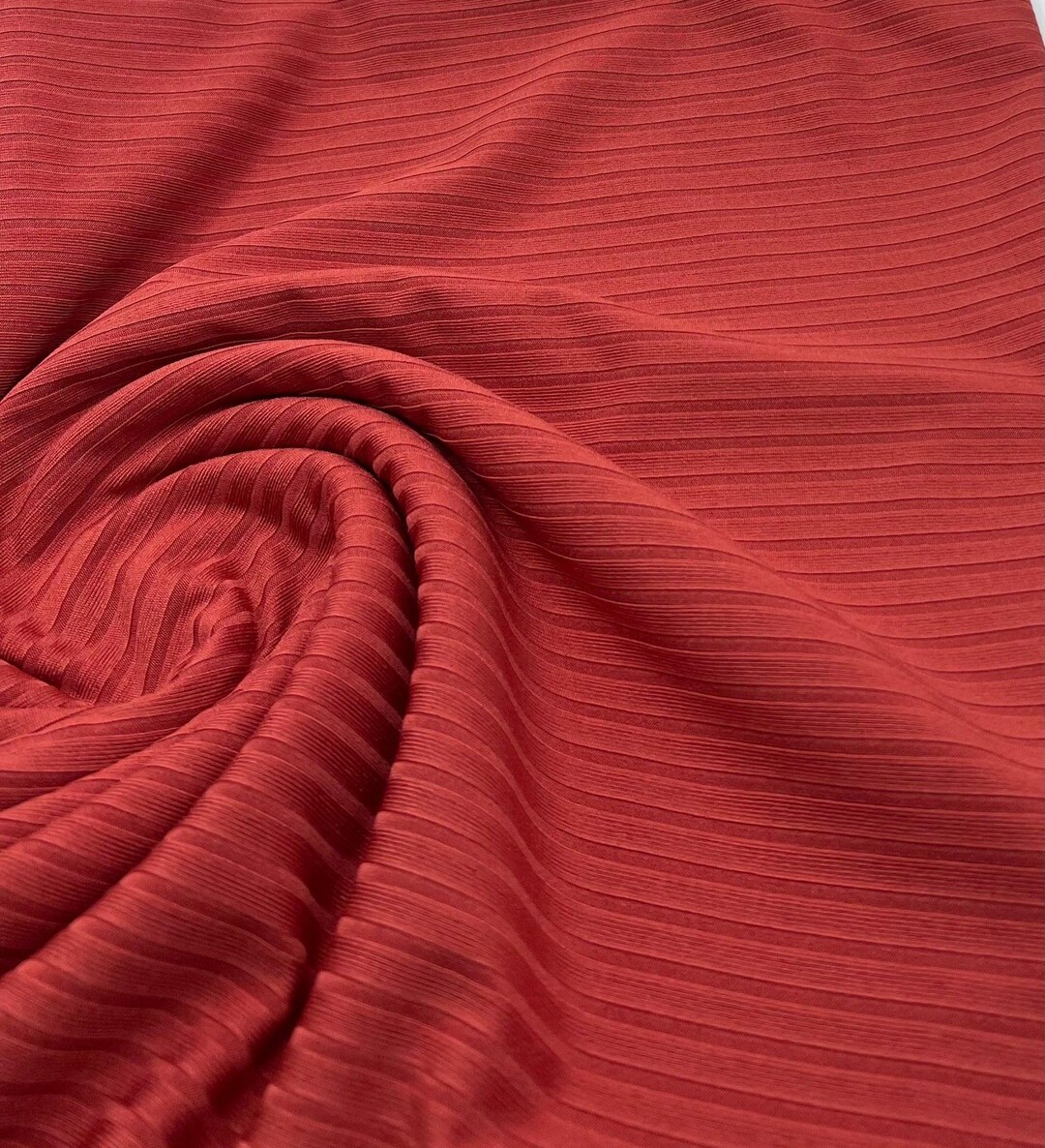 Micro Rib Terracotta Terracotta 8x4 Wide Rib Stretch Fabric - Etsy