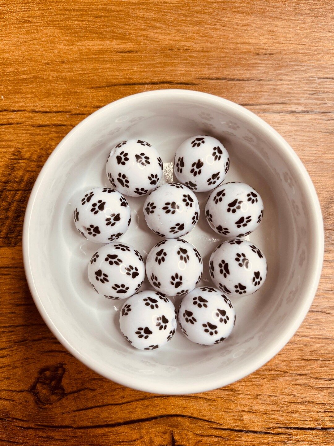 20MM Paw Print Beads Dog Paw Bubblegum Beads for Jewelry Making - Etsy