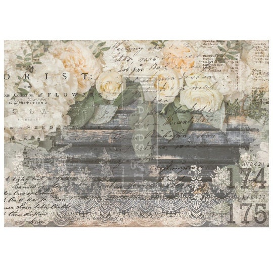 White Fleur Transfer-redesign with Prima (24"x34") - *Retir…