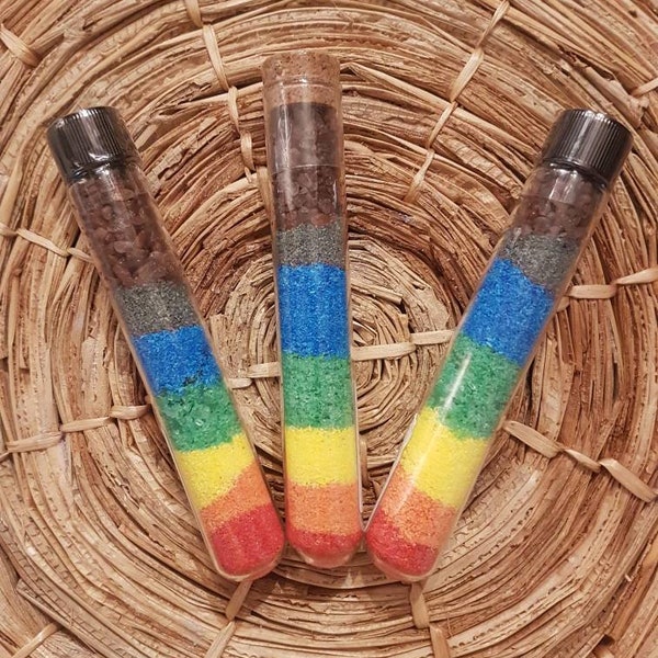 Chakra balancing bath salt soak tubes