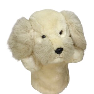 Vintage 24K Dog Plush Polar Puff Play Talkin Long Fluffy Puppet in