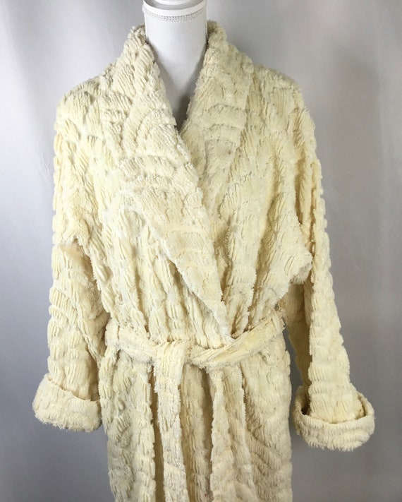 Vintage Chenille Robe~Bathrobe~Norm Thompson~Long~