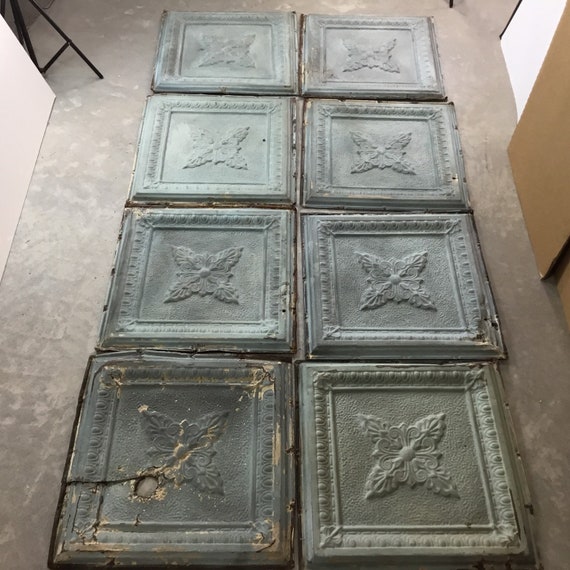 Reclaimed Pressed Tin Ceiling Tileslot Of 824 Etsy