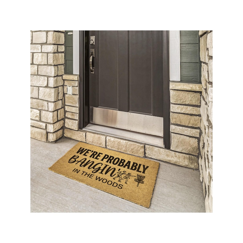 Disc Golf Doormat, Disc Golfers Welcome, Funny Disc Golf Welcome Mat, Disc Golfer Gift, Disc Golf outdoor mat, disc golf lover gift image 7