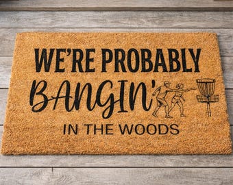 Disc Golf Doormat, Disc Golfers Welcome, Funny Disc Golf Welcome Mat, Disc Golfer Gift, Disc Golf outdoor mat, disc golf lover gift