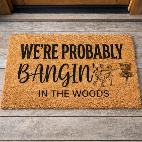 Disc Golf Doormat, Disc Golfers Welcome, Funny Disc Golf Welcome Mat, Disc Golfer Gift, Disc Golf outdoor mat, disc golf lover gift