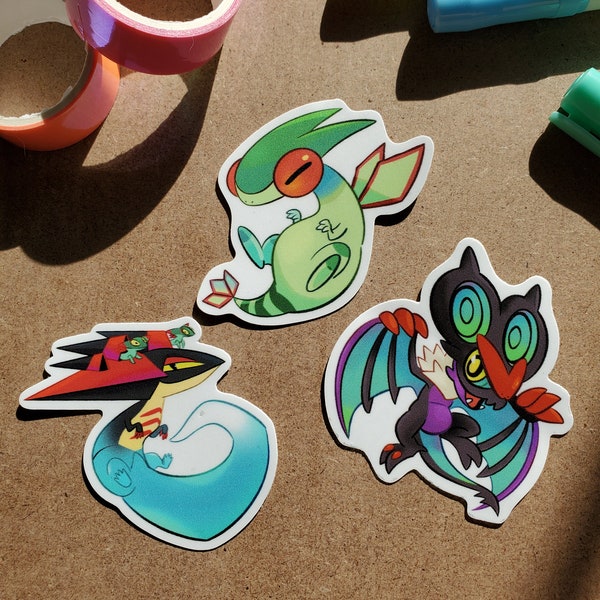 Cute Video Game Anime Cartoon Vinyl Dragon Stickers