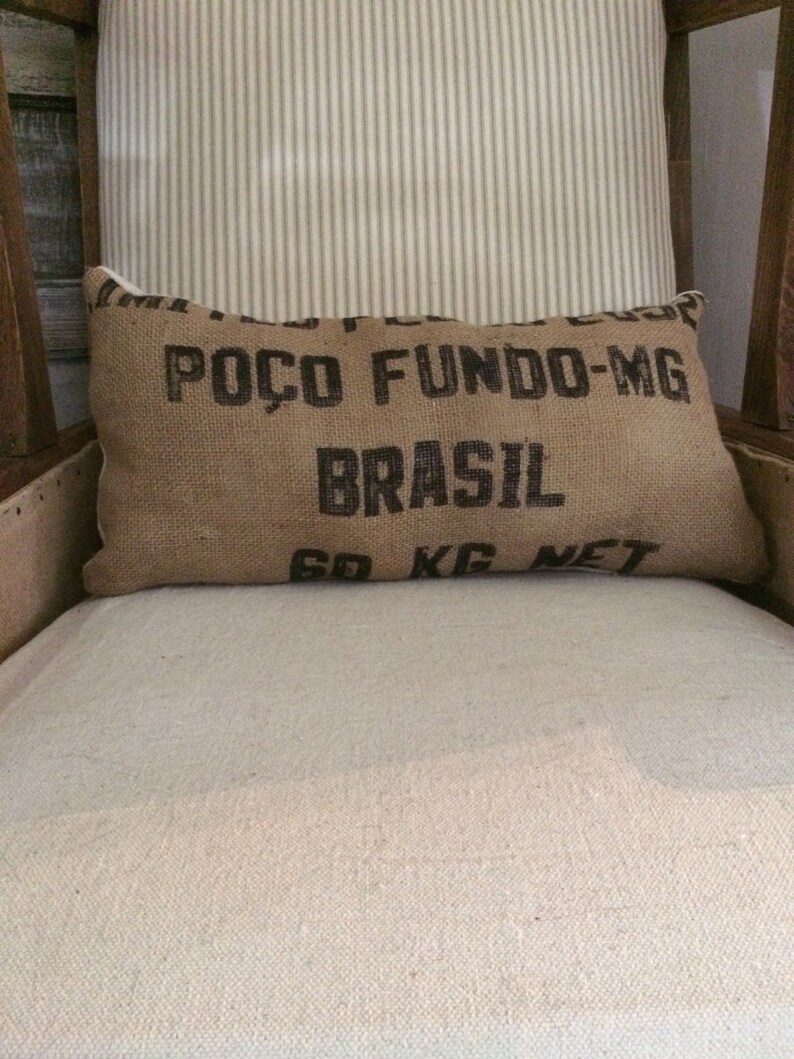 Coffee Bean Sack Pillows Etsy