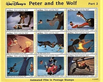 Disney - Peter and the Wolf - Maldives Islands 1993 #2 in set of 2 large mini sheets Scott #1926 MNH cartoon animation