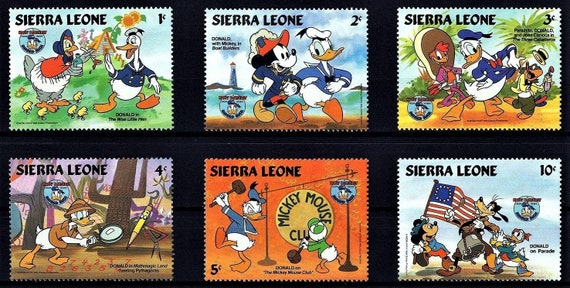 シエラレオネ 1984年 ディズニーセット 切手6枚または9枚と記念