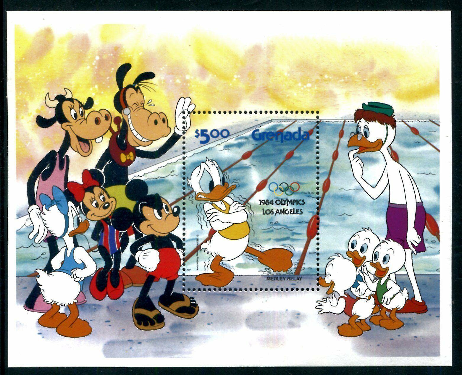 Grenada 1984 Disney Olympic Stamps Set, Mint Never Hinged - Etsy