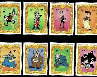 ディズニー「Sealed With a Kiss」90年代のドミニカ共和国の額入り切手