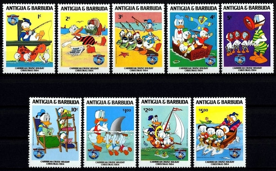 ディズニー アンティグア・バーブーダ 1984年セット 切手9枚と記念 