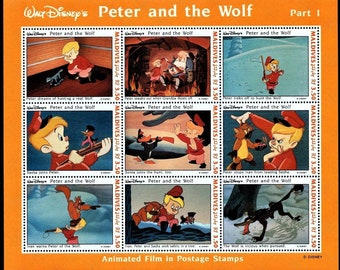 Disney - Peter and the Wolf - Maldives Islands 1993 set of 6 individual, 2 mini & 2 souvenir sheets Scott #1919-8 MNH animated short cartoon