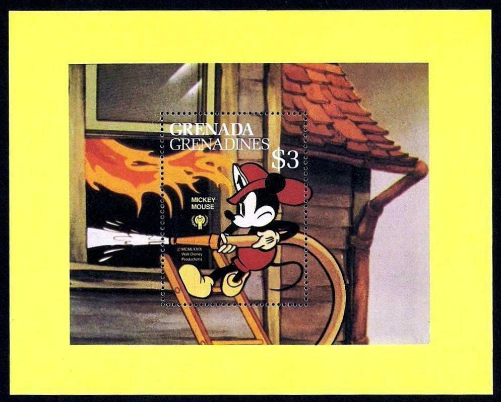 Disney High Value Grenada Grenadines 1979 Set of 9 Stamps