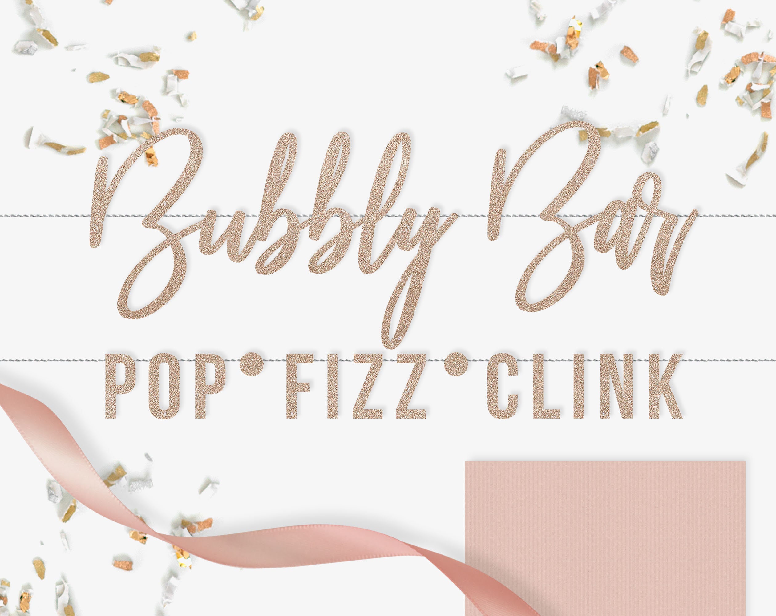 Bubbly Bar Banner Mimosa Bar Sign Bridal Shower Champagne Etsy