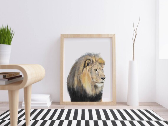 lion print nursery